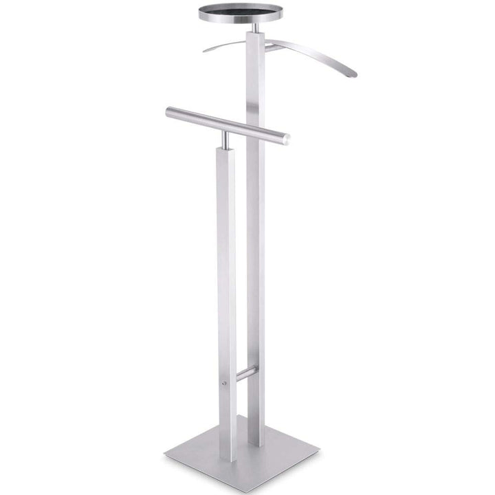 ZACK Kleiderständer - Modern, Silber, Metall, Edelstahl, 108 x 46.5 x 30 cm, für Kleidung, Schuhe, H