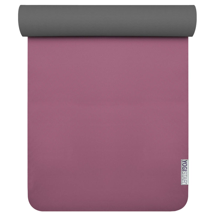 Yogistar Yogamatte Pro - sehr rutschfest - 14 Farben - bordeaux-anthrazit