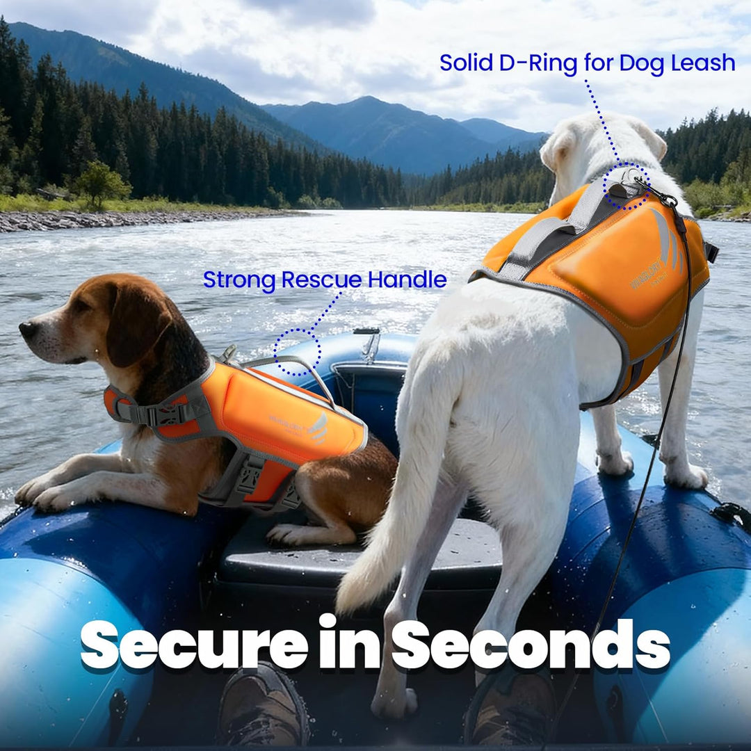 VIVAGLORY High Buoyancy Schwimmweste Hund, Rettungsweste, Hundeschwimmweste für Bootfahren, Schwimmh