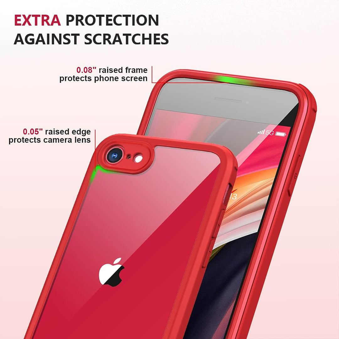 Miracase 360 Grad Hülle kompatibel mit iPhone SE 2022/ SE 2020/ iPhone 8, Ganzkörper Schutzhülle mit