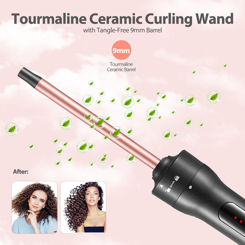 Haglater Lockenstab 3 in 1 Multifunktions Austauschbare Keramikbeschichtung Curling Iron, Lockenstäb