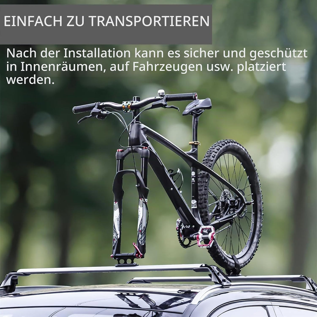HENGBIRD 2 Stück Gabelhalterung Fahrrad aus Aluminiumlegierung, Auto Fahrrad Dachträger Gabelhalteru