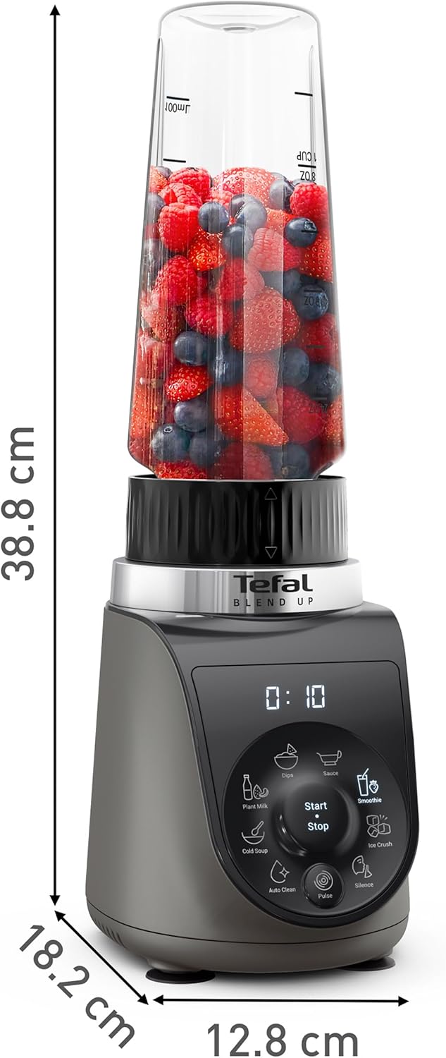 Tefal Blend Up Mini-Mixer, 1000 W, 8 Automatikprogramme, Powelix-Klingen, automatischer Reinigungsmo