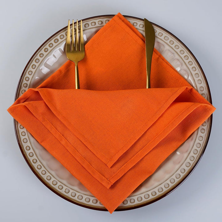 weich Polyester -Leinen gemischt Abendessen Cloth Servietten, 12 Stück (40 x 40 cm), für Veranstaltu