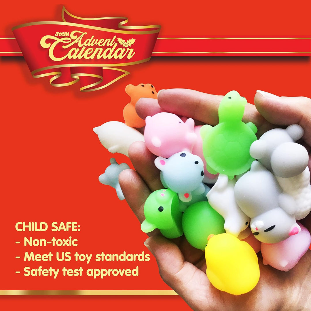 JOYIN Adventskalender 2023 Kinder Weihnachten 24 Tage Countdown Weihnachtskalender Mit Mochi Tier Sq
