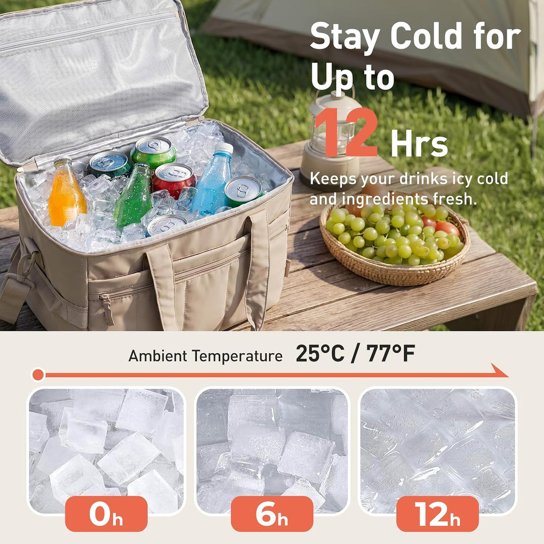 TOURIT Kühltasche 32L Isoliertasche Picknicktasche 48 Dosen | Wasserdichtem, Auslaufsicher, Leicht,