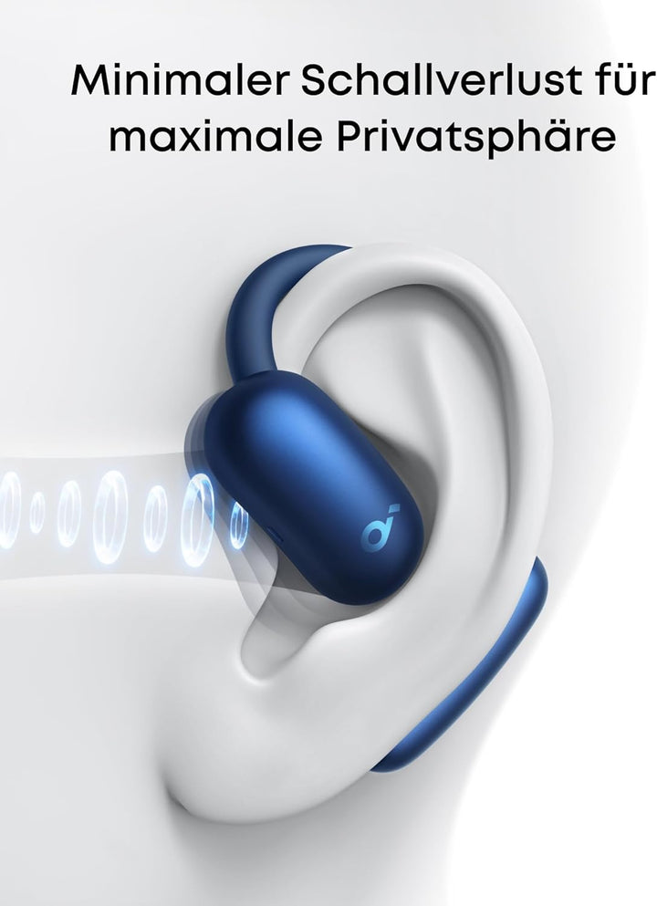 soundcore AeroFit 2 by Anker, Open-Ear Kopfhörer, KI-Übersetzung, anpassbare Ohrbügel, Fester Halt,