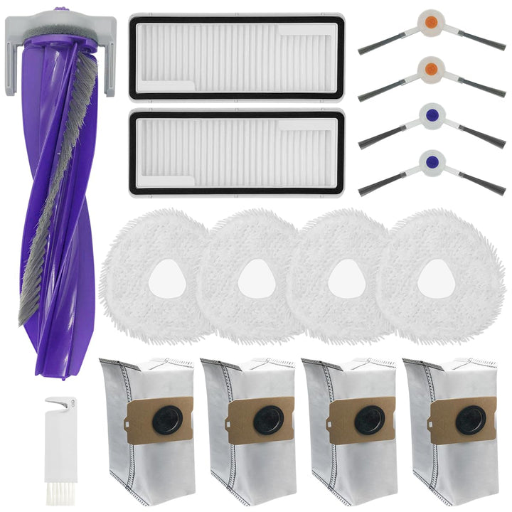 HomeTimes Ersatzteile für Narwal Freo Z Ultra Saugroboter Zubehör mit 1 Gummibürsten 2 HEPA-Filter 4