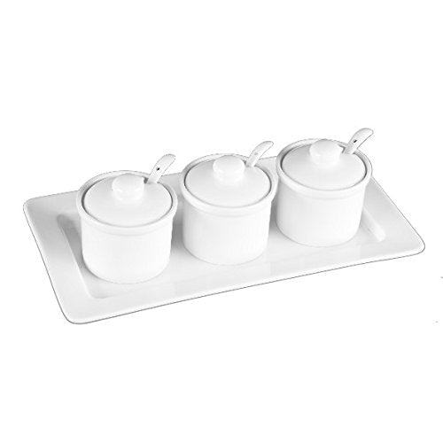 Holst Porzellan at 216 FA4 Saucen- Dip- &amp; Marmeladenbar weiss 33 x 18 cm Dosenset 4-tlg., 33 x 18 cm