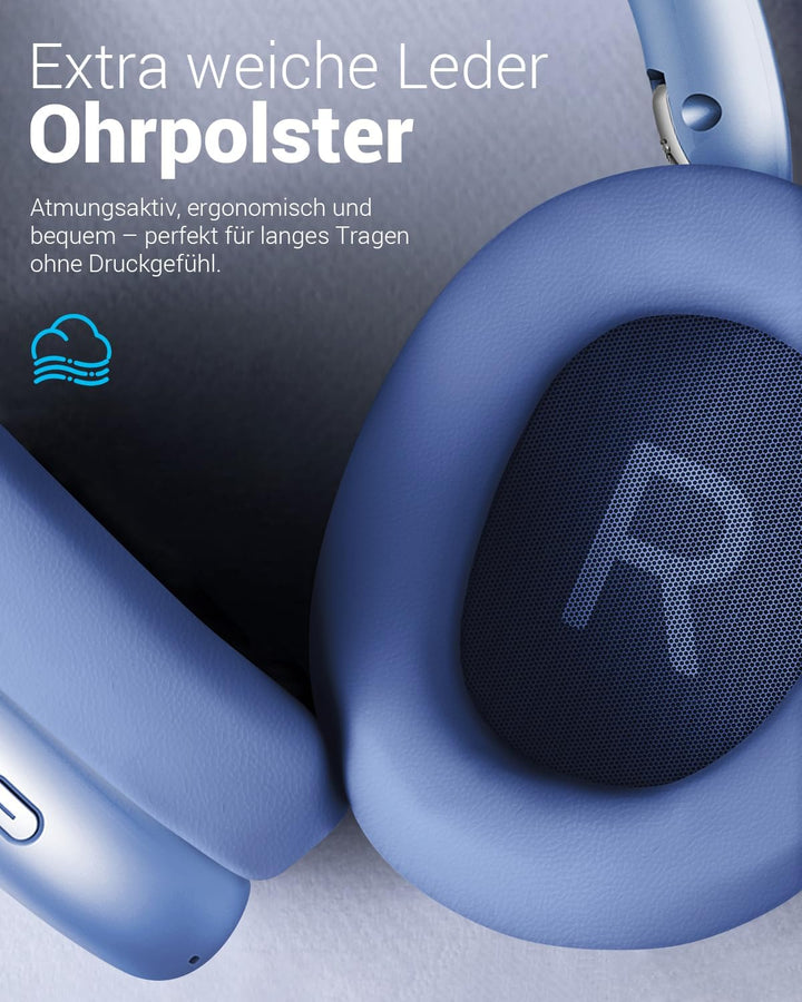 Wentronic Y01 Noise-Cancelling-Kopfhörer, Kabellose Over-Ear-Kopfhörer, Bluetooth 5.3, Hi-Res Sound,