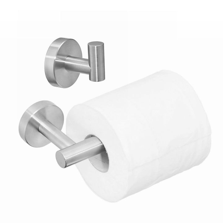 Leekayer Zeichnung Nickel Klopapierhalter,Handtücher Haken 2 Stück Badezimmer,Bad Accessoires,Wandmo