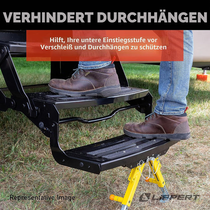 Lippert Solid Stance RV-Trittstabilisator-Set für 5. Räder, Reiseanhänger und Wohnmobile, Stabilisat