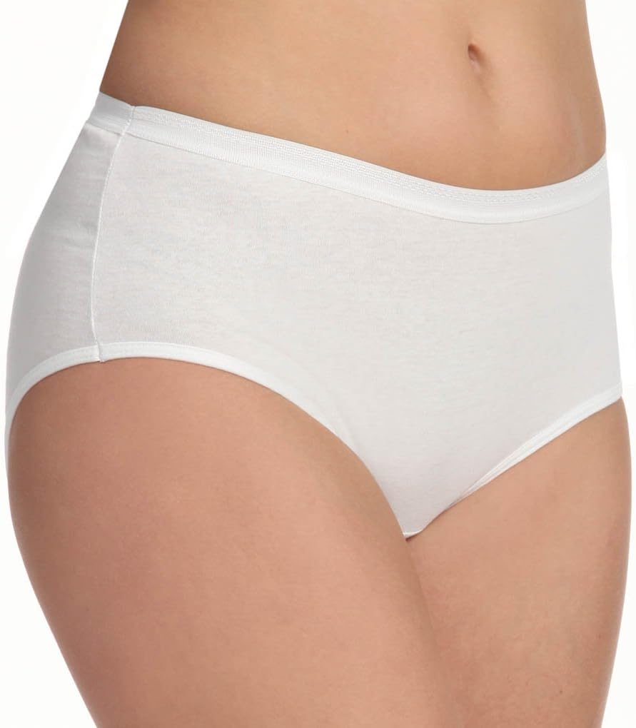 Fruit of the Loom Damen-Slips, Baumwolle, 3er-Pack, Weiss