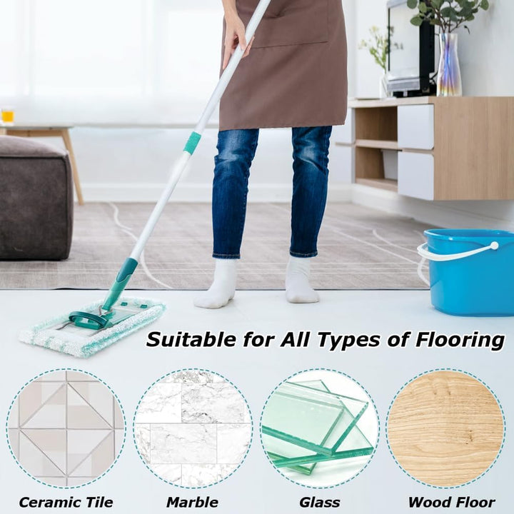 6 Stück Ersatz-Wischbezüge für Leifheit Profi XL Micro Duo / Profi XL Cotton Plus, Mikrofaser Wischb