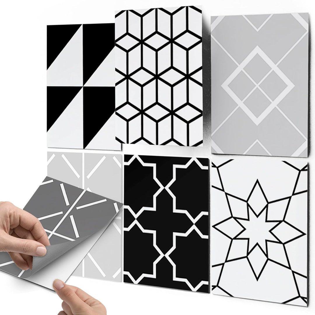 CREATISTO Klebefliesen Stickerfliesen Fliesenfolie - Klebe Folie für Wandfliesen I Klebefliesen Deko