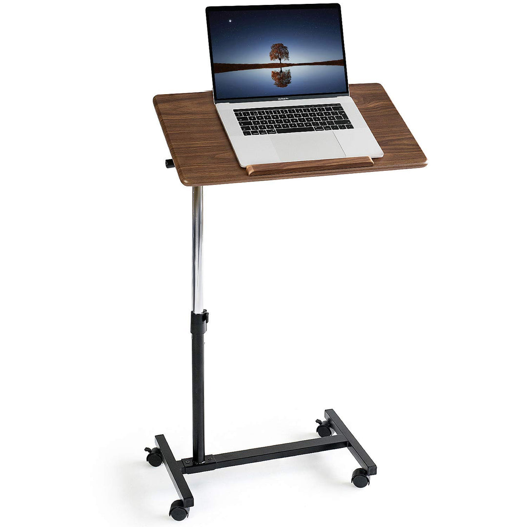 Tatkraft Gain - Laptoptisch Höhenverstellbar, mit Rollen, Laptoptisch Sofa & Bett, Tischplatte Einst