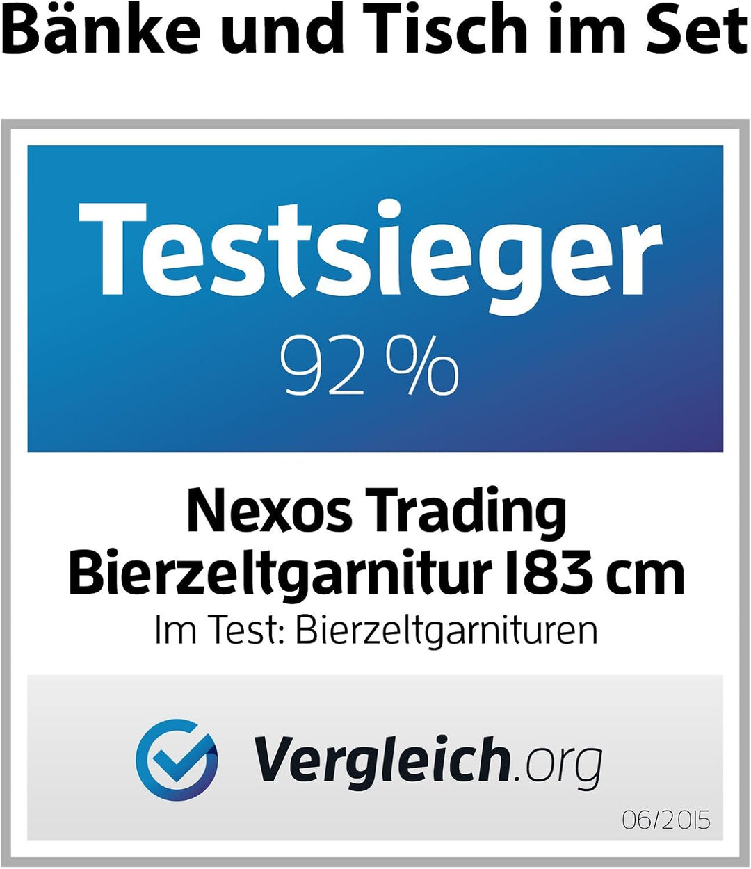Nexos Klapptisch 183 x 76 x 74 cm Partytisch Catering Gartentisch klappbar Campingtisch bis 170 kg s