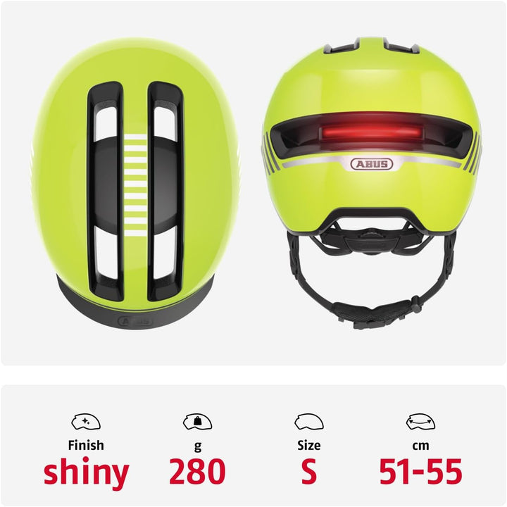 ABUS Urban Helm HUD-Y - mit magnetischem, aufladbarem LED-Rücklicht &amp; Magnetverschluss - cooler Fahr