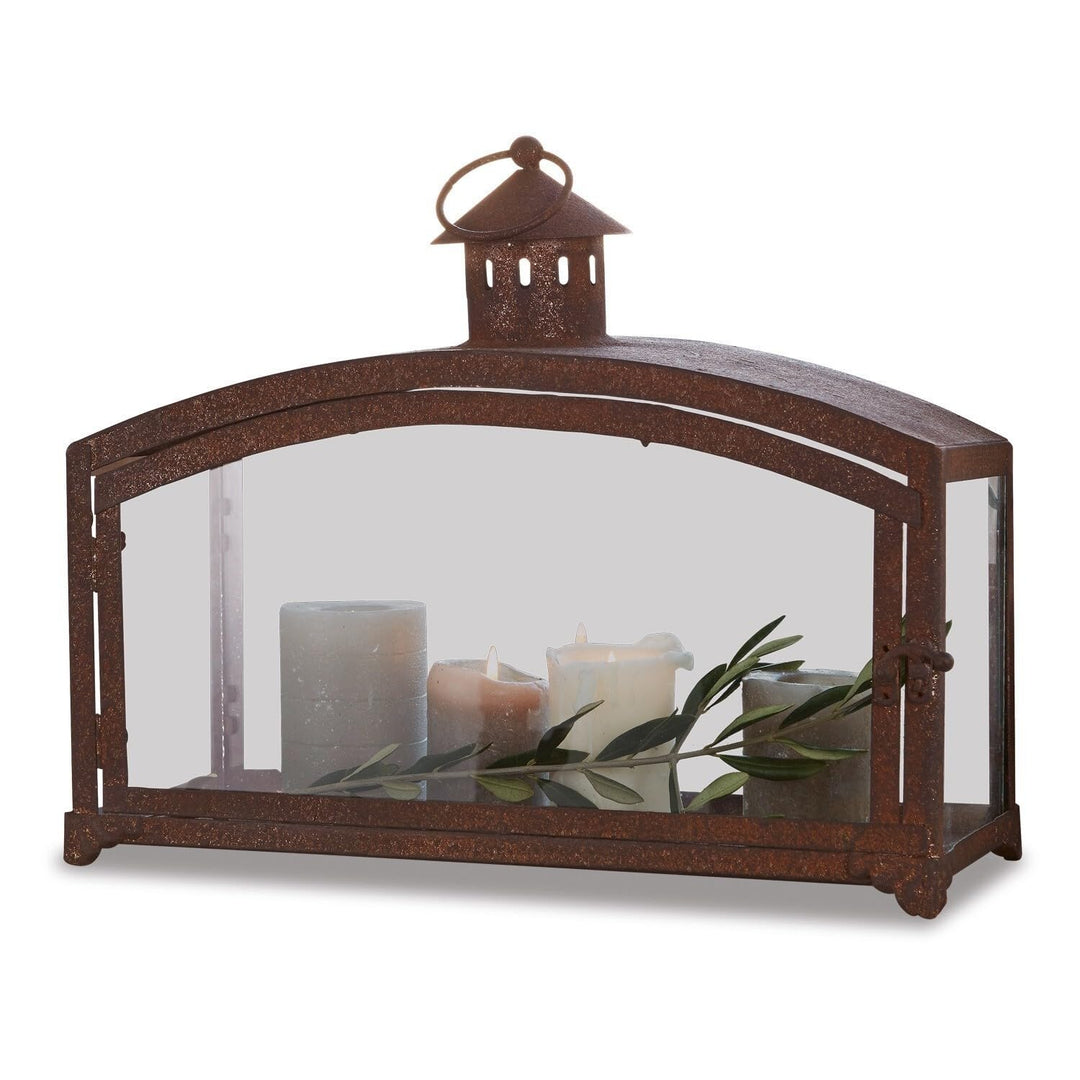 LOBERON® Laterne Miora, rustikales Antik-Finish, charmanter Rost-Charakter, für mehrere Kerzen oder