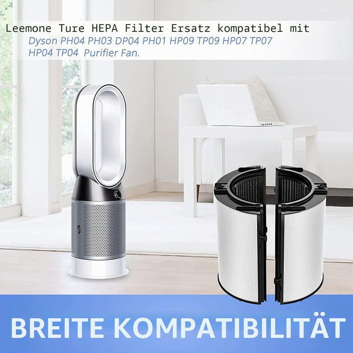2-in-1 HEPA + Kohle-Ersatzfilter, kompatibel mit Dyson HP04 TP04 DP04 PH04 HP09 TP09 HP07 TP07 PH03