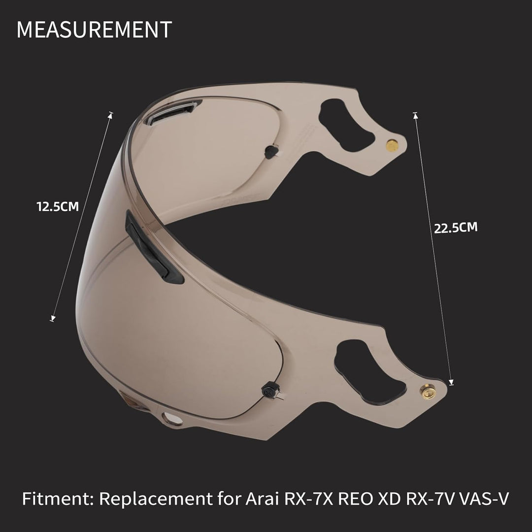 Shkalacar Helmlinsen Visier Ersatz für Arai RX-7X REO XD RX-7V VAS-V Integralhelmschild, Anti-UV, An