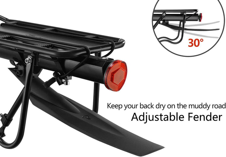 ROCKBROS Fahrrad Gepäckträger Mountainbike Gepäckträger Schnellspanner mit Reflektor 24-29 Zoll mit/