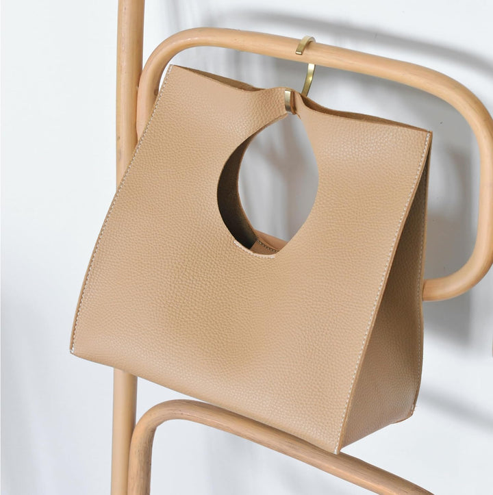 Hoxis Handtasche im minimalistischen Vintage-Stil, weiches PU-Leder, Clutch, kleine Tragetasche Haut