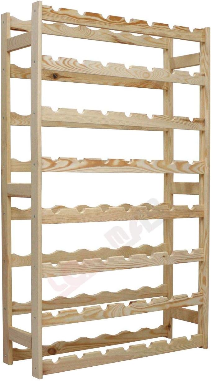 Flaschenregal, Weinregal Holz für 56 Flaschen, Weinschrank, Weinständer, Getränkeregal, Weinflaschen