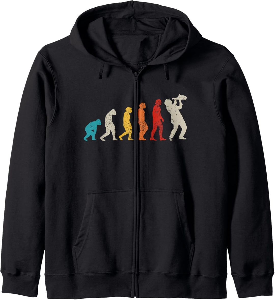 Saxophon Evolution Jazz Musik Saxofon Saxophonist Geschenk Kapuzenjacke