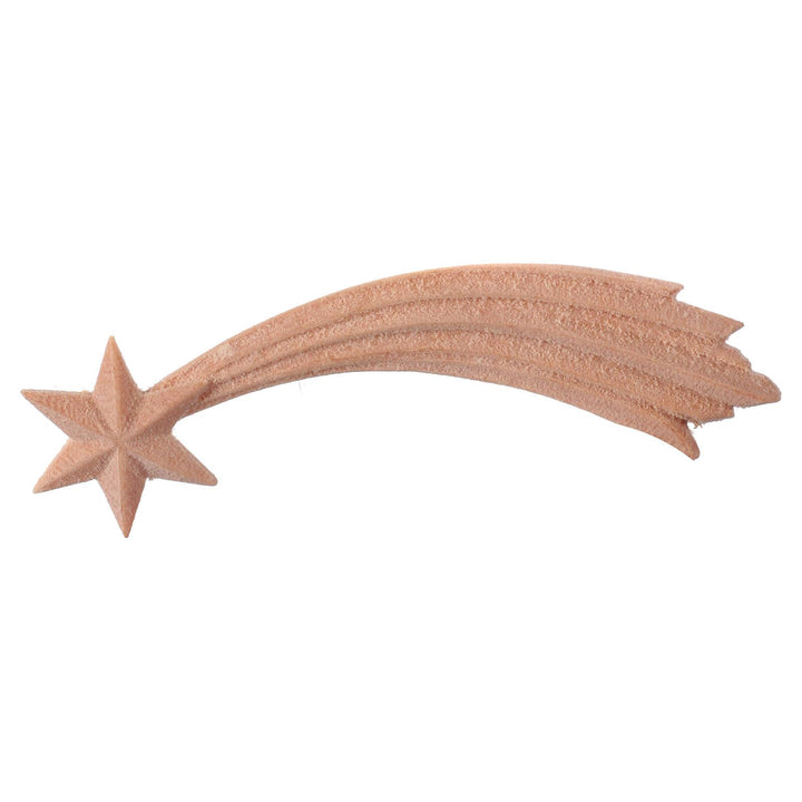Kometenstern, für 10 cm Grödner Krippe, Linie Montano Cirmolo, aus Naturholz