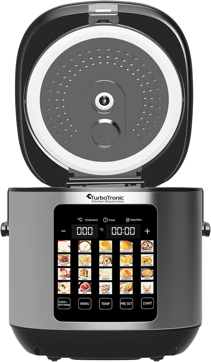 TurboTronic Multikocher 5L Kapazität 20 Programme 860W Elektrischer Schon- und Dampfgarer &amp; Reiskoch