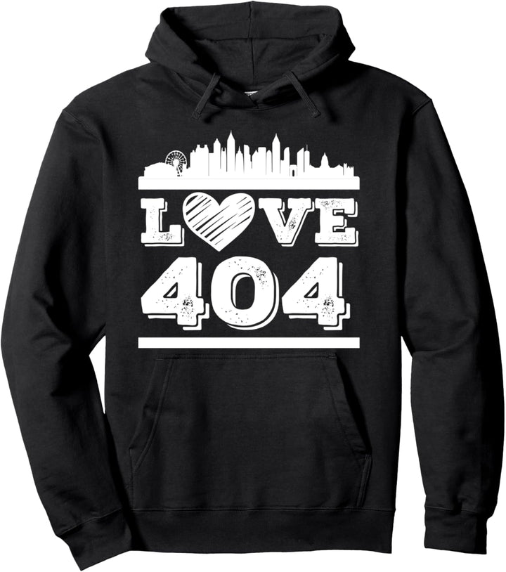 Liebe 404 - ATL Atlanta Skyline Silhouette GA Proud City Pullover Hoodie
