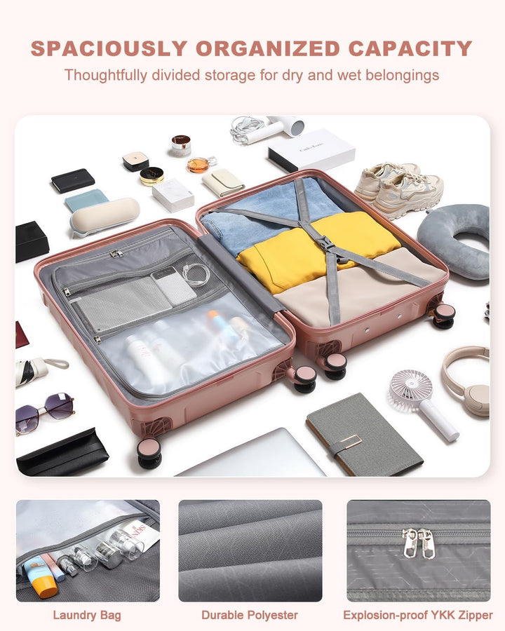 Sea choice Reisekoffer Set 5 Teilig ABS Hartschale Trolley Kofferset Gepäckset Grosse Kapazität Hand
