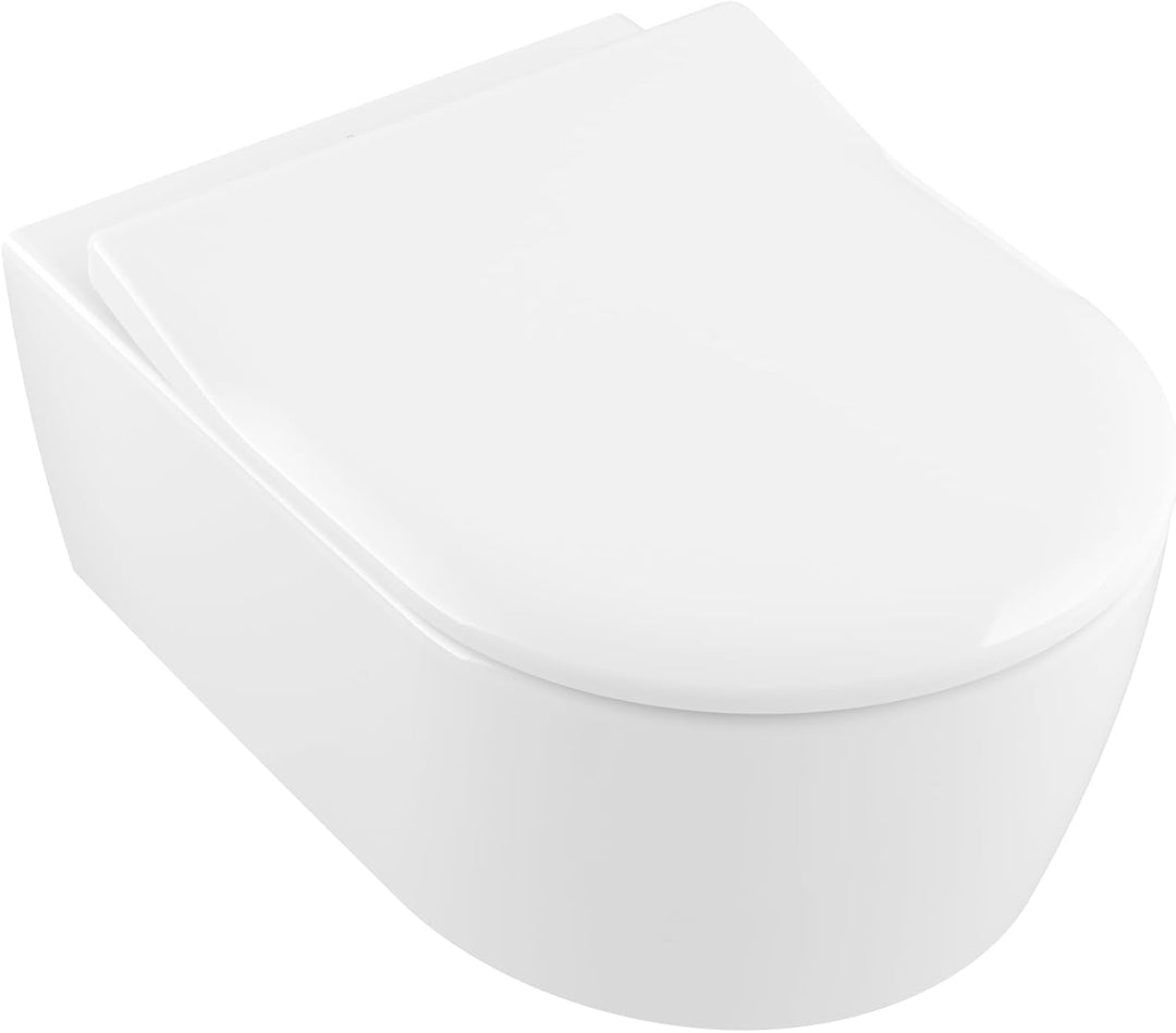 Villeroy & Boch Avento SlimSeat WC-Sitz - Toilettendeckel mit Absenkautomatik - Abnehmbarer, bruchsi