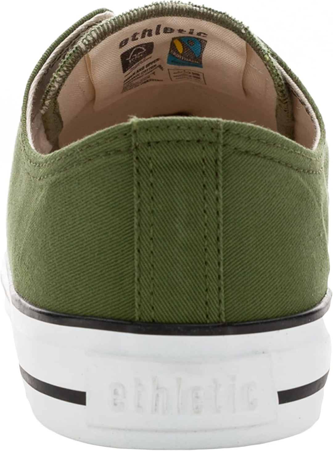 Ethletic - Unisex - Sneaker - Trainer White Cap Lo Cut 47 EU Camping Green Just White, 47 EU Camping