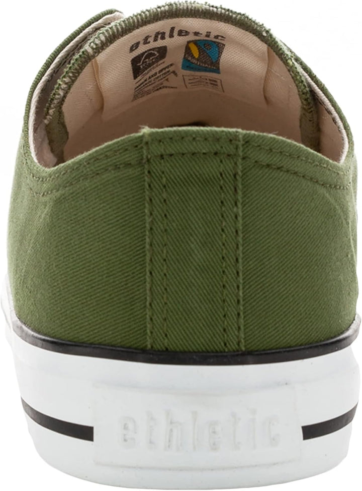 Ethletic - Unisex - Sneaker - Trainer White Cap Lo Cut 47 EU Camping Green Just White, 47 EU Camping