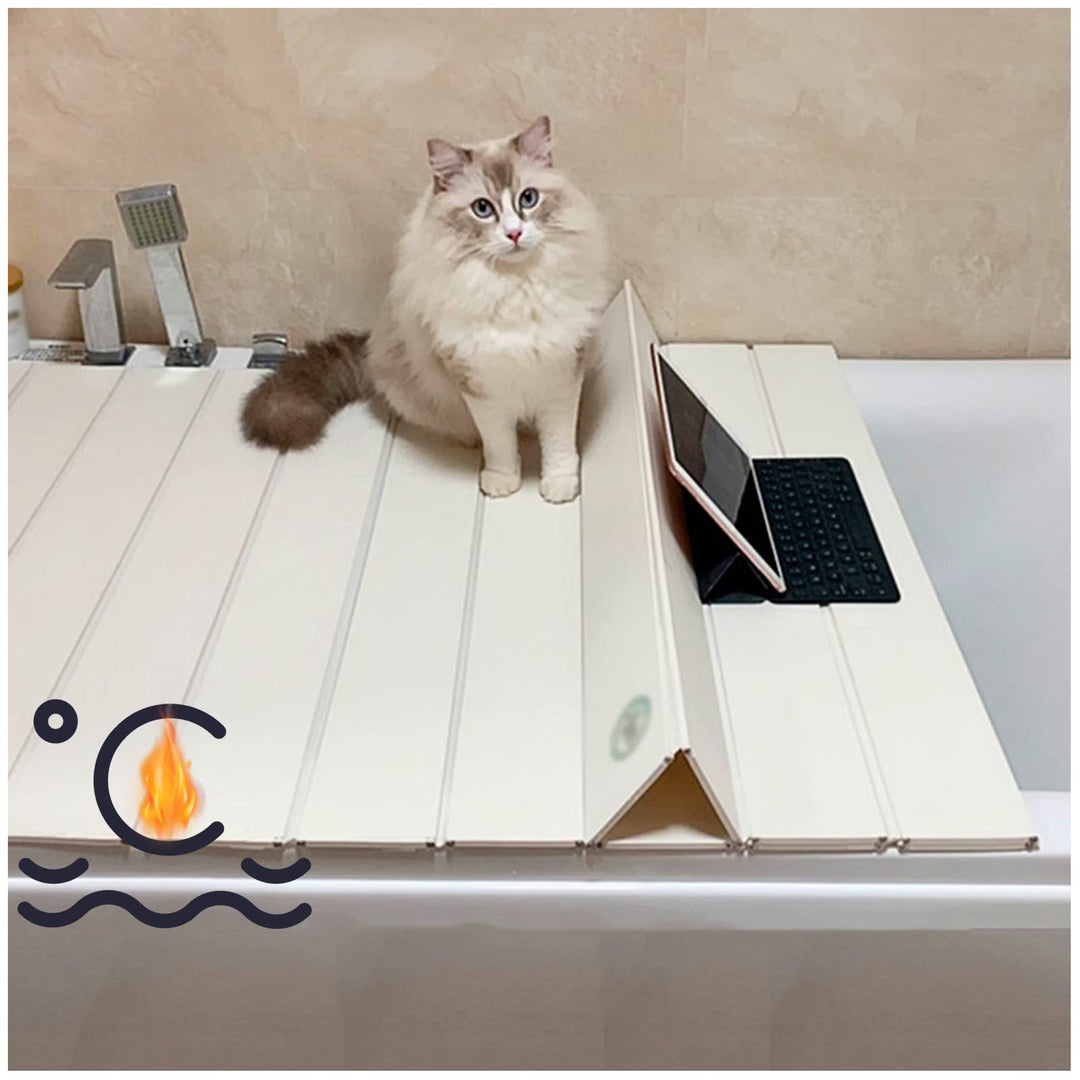 Badewannenabdeckung, 170cm x 70cm x 0,7cm PVC Faltbar Badewanne Brett Staubdichtes wasserdichte Bade