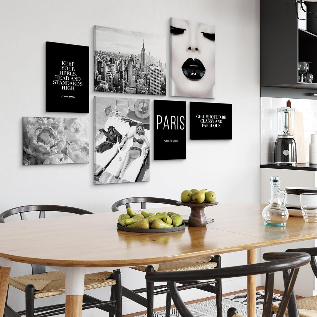 Muralo - Wandbilder Set - Leinwand Bilder Set Aufhängefertig - Bilder für Wohnzimmer Schlafzimmer -