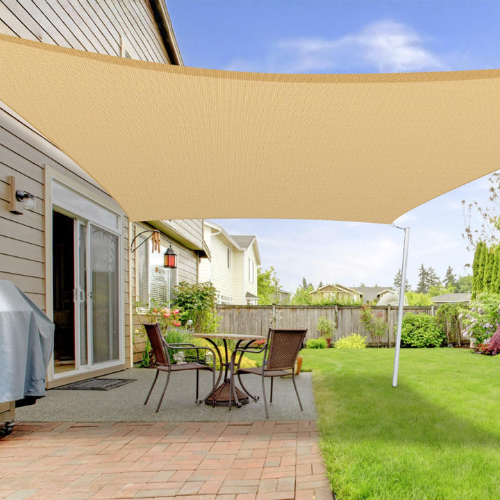 LOVE STORY Sonnensegel 2x3m Rechteckig Schattenspende für Terrasse | HDPE-Stoff Wasserdurchlässig,Lu