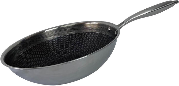 Wok Pfanne Wokpfanne Bratpfanne Edelstahl Induktion Ø32cm CF-PW32N