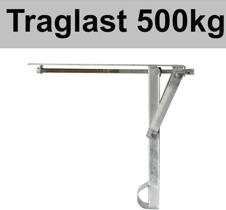 Ausdrehstütze Eckstütze aus Stahl Stützbein geeignet für Caravan Trailer PKW-Anhänger Abstützung Niv
