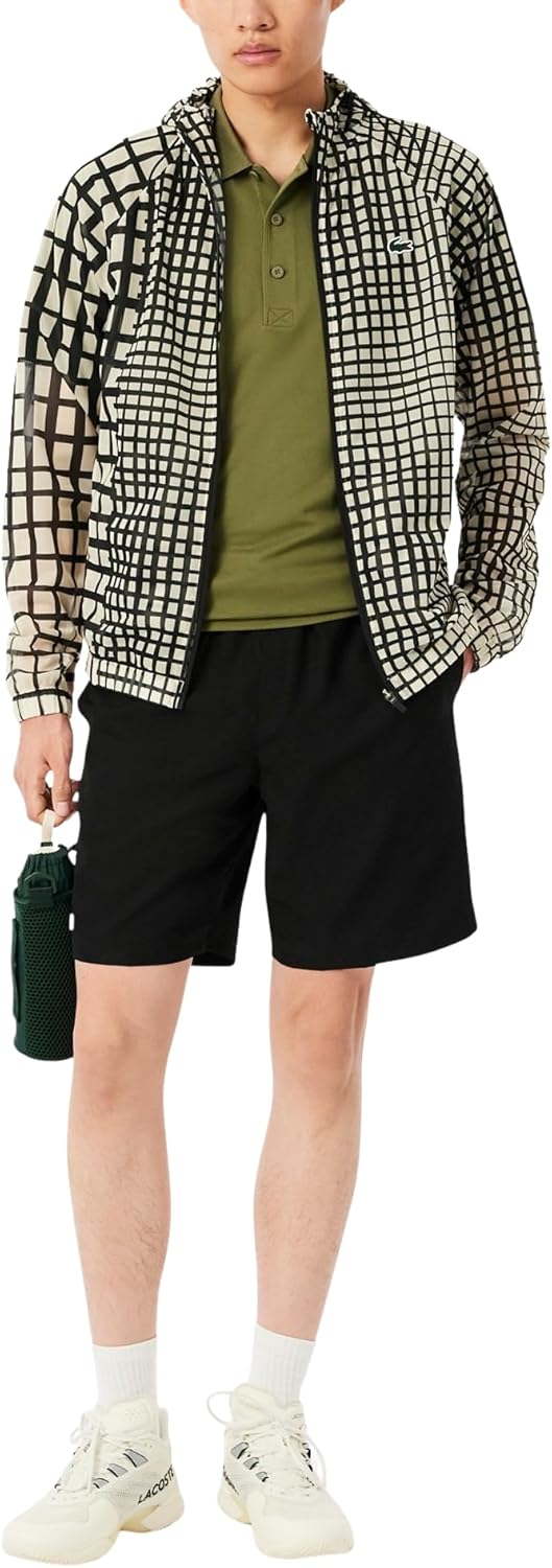 Lacoste Herren Kurze Trainingshose GH9627, Männer Sportshorts,Freizeithose,Regular Fit XXS Schwarz,