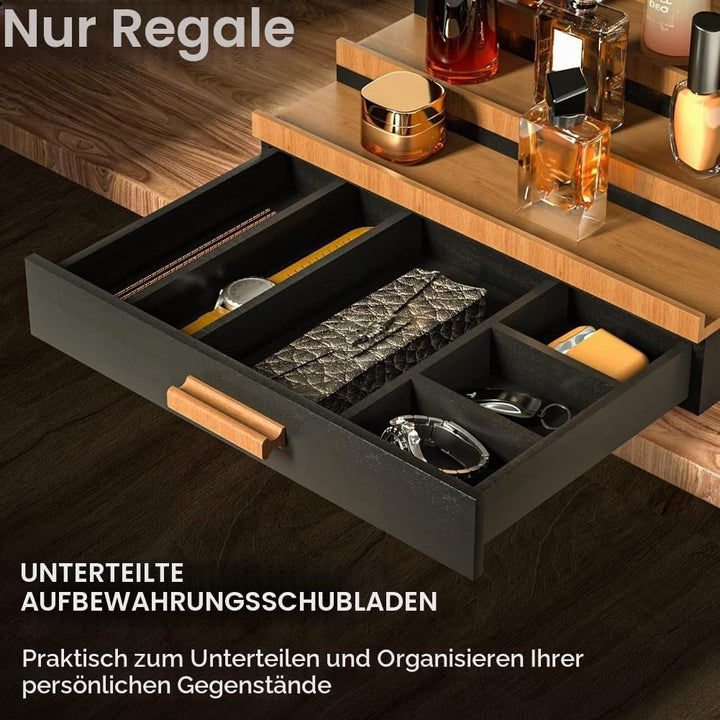 3 Tier Display Ständer, Parfüm Organizer, Abgestuftes Parfümständer Aufbewahrungsbox mit Versteckter