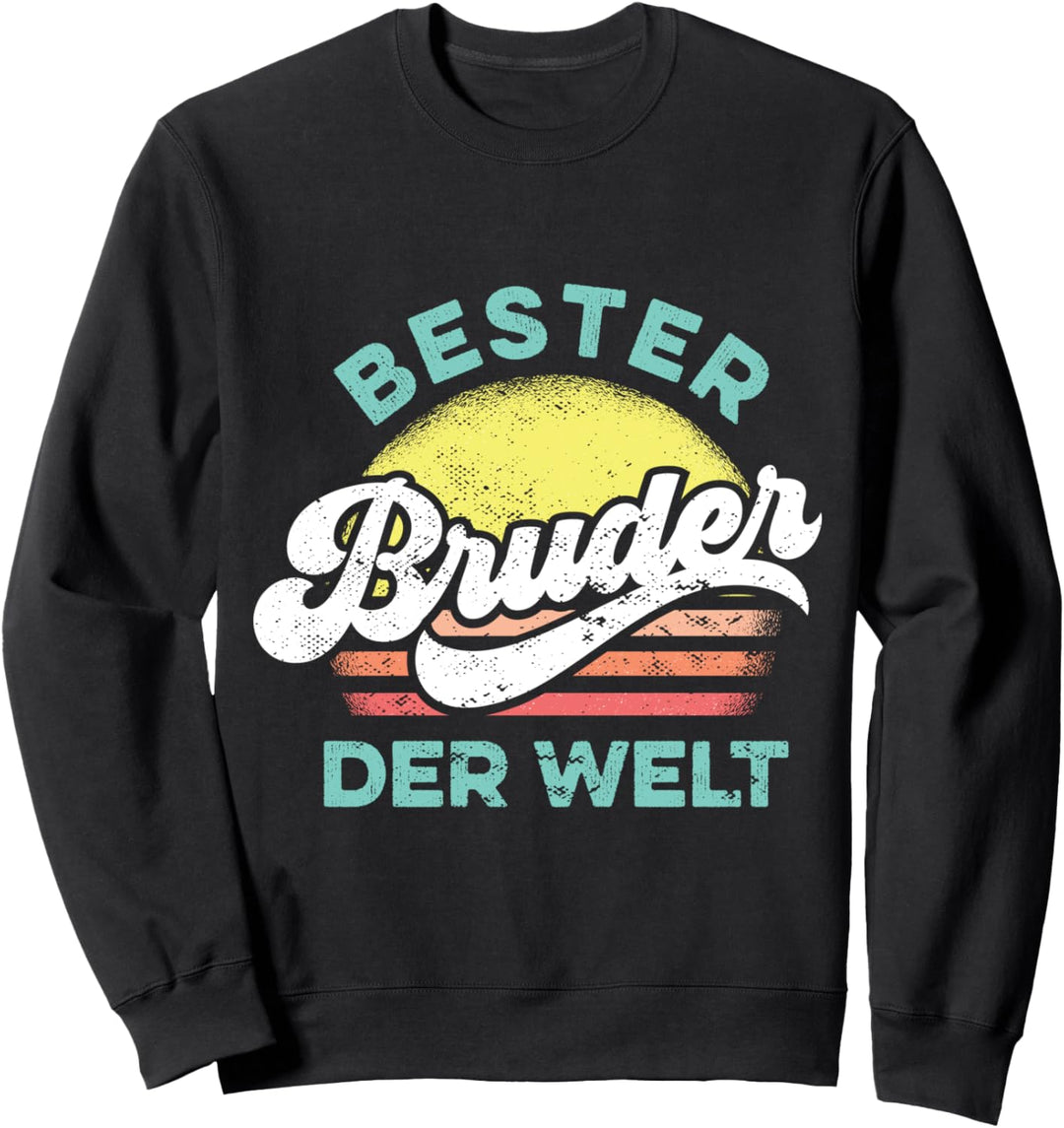 Bester Bruder der Welt Vintage Bro Retro Spruch Sweatshirt
