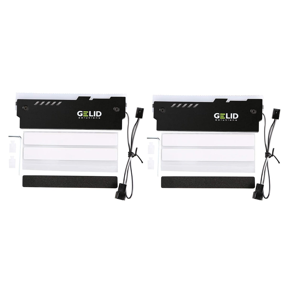 Gelid Solution Lumen RGB RAM Memory Cooling Kit 2 Stück – vollautomatischer RGB-Modus – doppelseitig