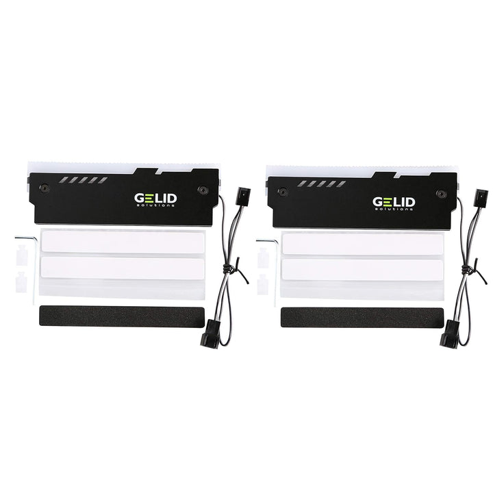 Gelid Solution Lumen RGB RAM Memory Cooling Kit 2 Stück – vollautomatischer RGB-Modus – doppelseitig