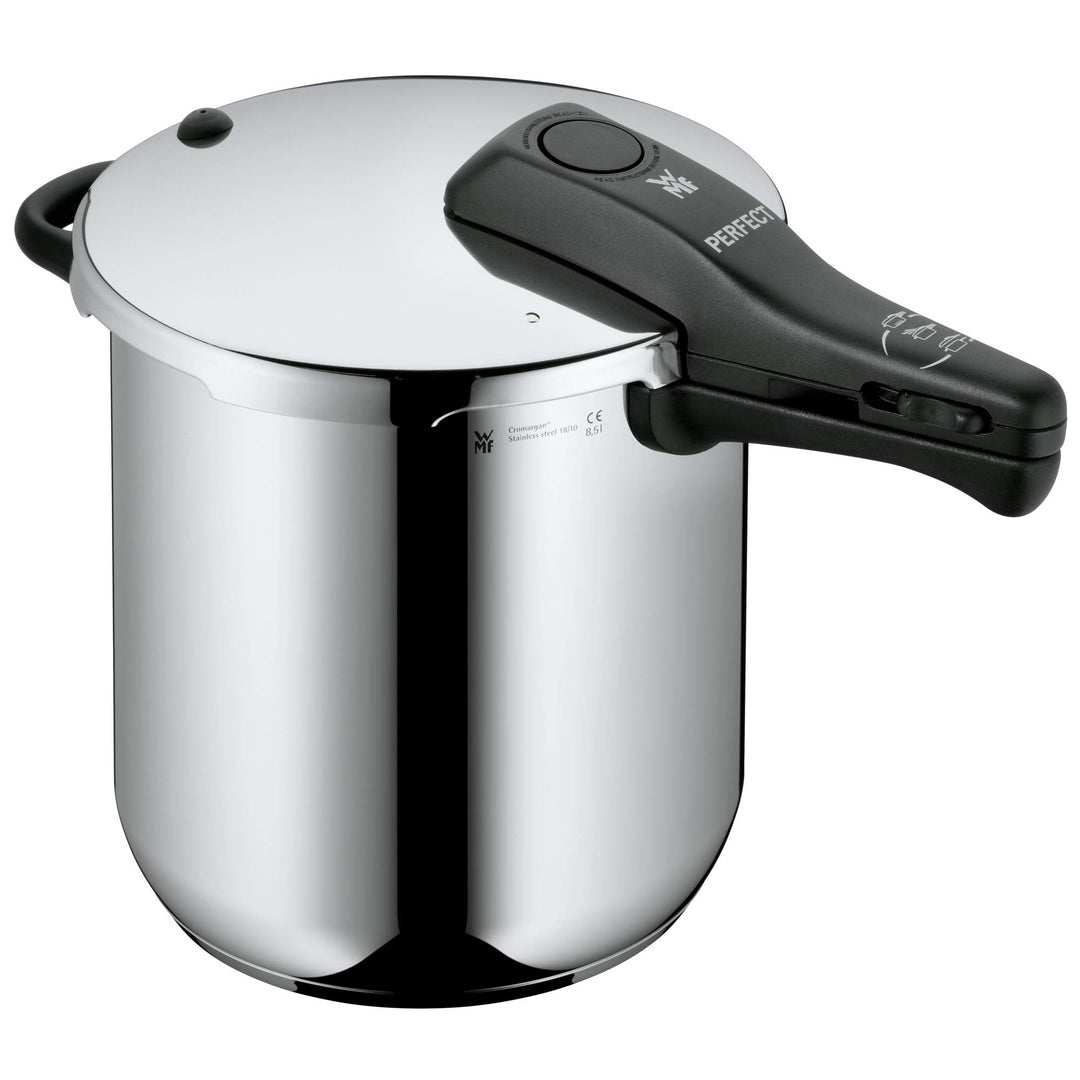 WMF Perfect Schnellkochtopf Induktion 8,5l, Dampfkochtopf, Cromargan Edelstahl poliert, 2 Kochstufen