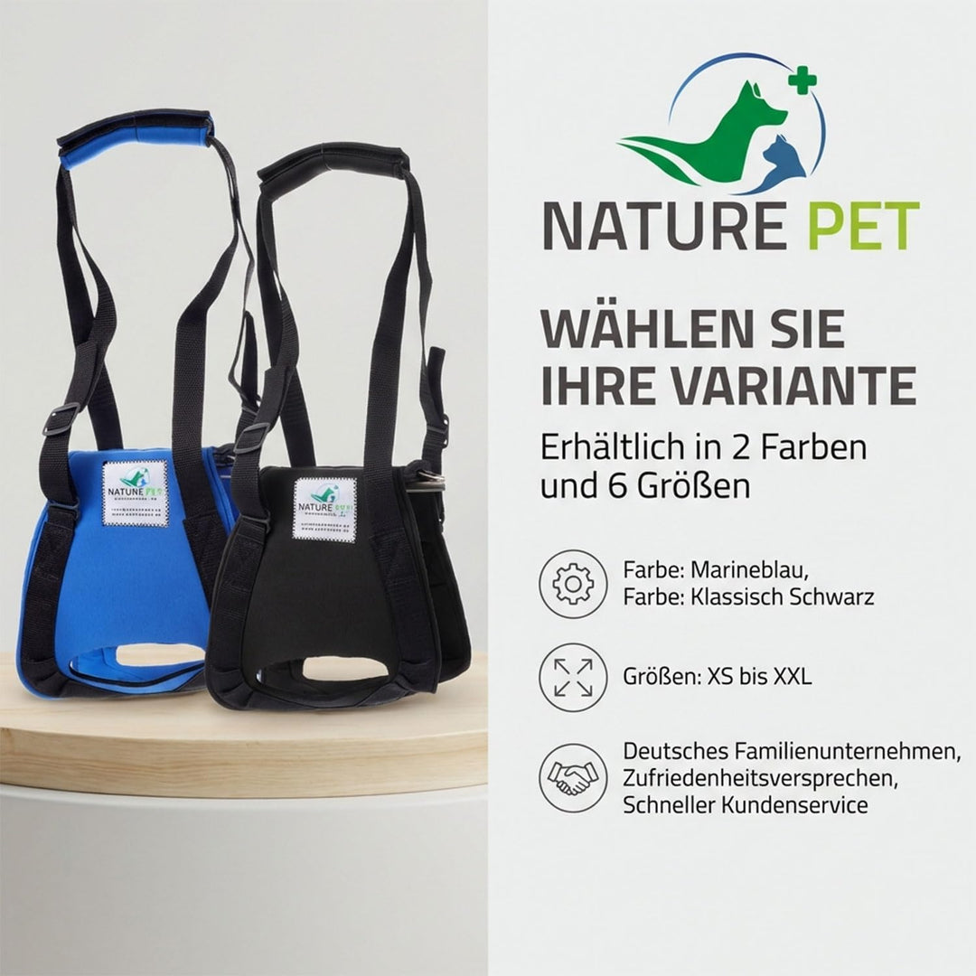 Tragehilfe Hund hinten - Ideal für ältere, kranke oder operierte Hunde - Diese Treppenhilfe für Hund