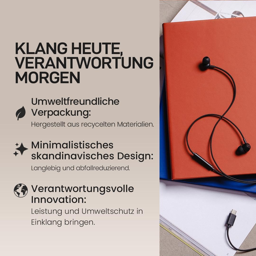 sudio V3 Essential Wired Kopfhörer mit Kabel | In Ear Kopfhörer mit USB-C Anschluss | Geflochtenes,