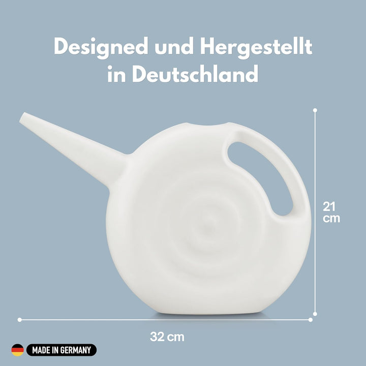 Blowmold.Design Giesskanne in Weiss – 2 Liter Giesskanne Robust für Innen und Aussen - Perfekt für Z